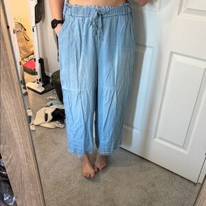 Zac & Rachel Light Blue Wide-Leg Pants